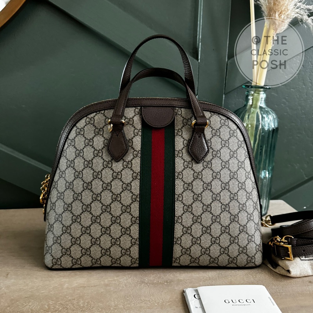 Gucci Dome Ophidia Medium Top Supreme Handle Shoulder Bag - Picture 4 of 13